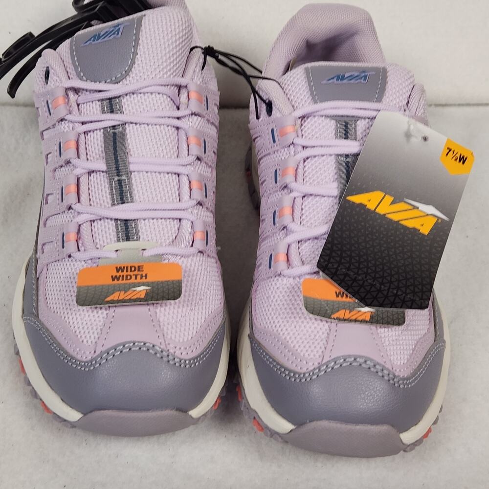 Avia 7.5 Wide Width Odor Control Lavender Pink/Gray Sneakers for Women - NWT